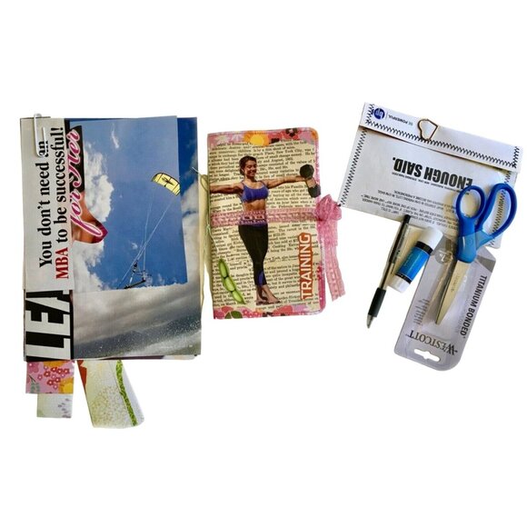 Fitness Junk Journal Writing Kit Blank Smash Book Handmade Ephemera Included u - Picture 2 of 10